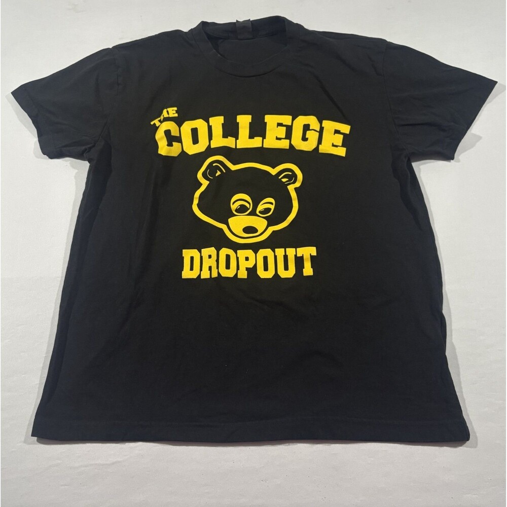 Kanye West The College Drop Out Graphic Tee Mens Black Avenue 1975 T-shirt Sz L
